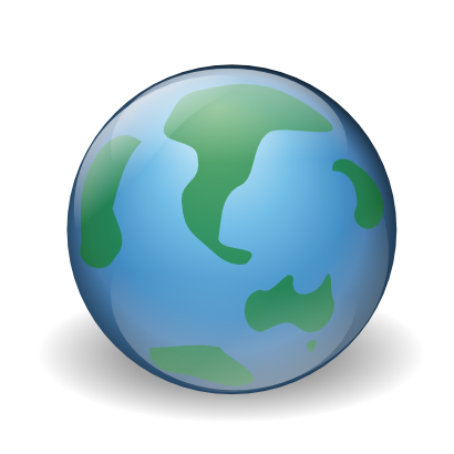 Download free internet earth ocean continent planet icon